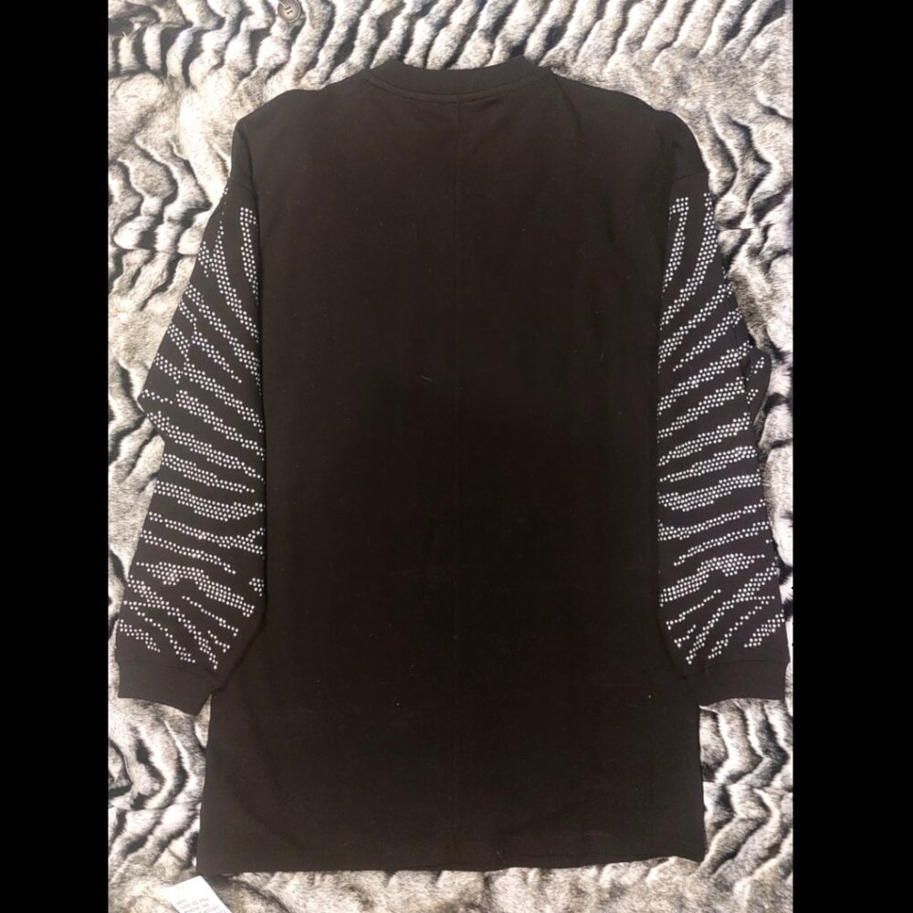 NWT ASOS Design Zebra Rhinestone Sweatshirt Dress - Picture 5 of 5